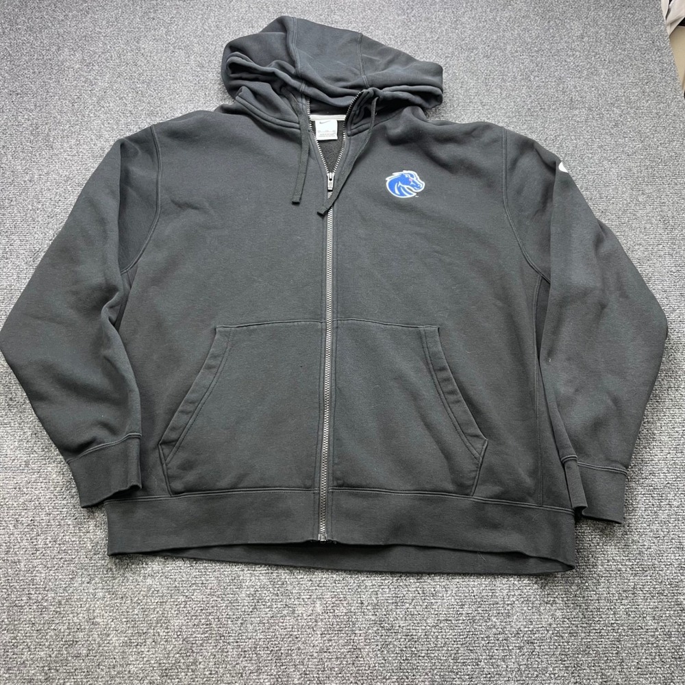Nike Boise State Broncos Full‎ Zip Fleece Black Hoodie